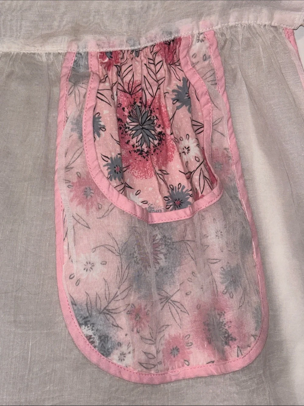Vintage sheer apron